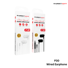 GADGET MAX - P30 3.5mm Wired Earphone - Black