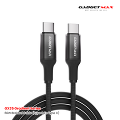 Gadget Max - GX35 C-C Gradient Series PD Fast Charging Data Cable (60W) - Black