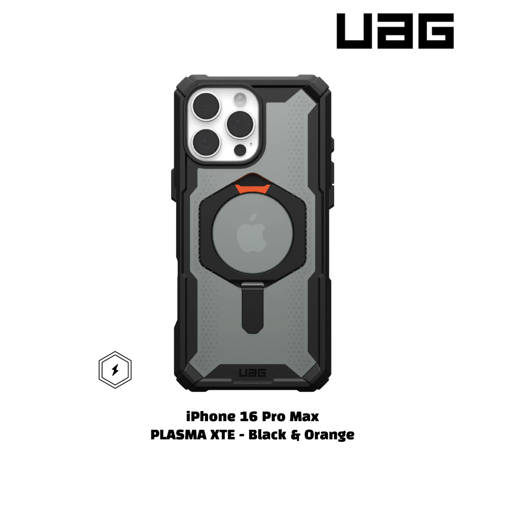 iPhone 16 Pro Max >> UAG PLASM XTE Series Magsafe Case - Black & Orange