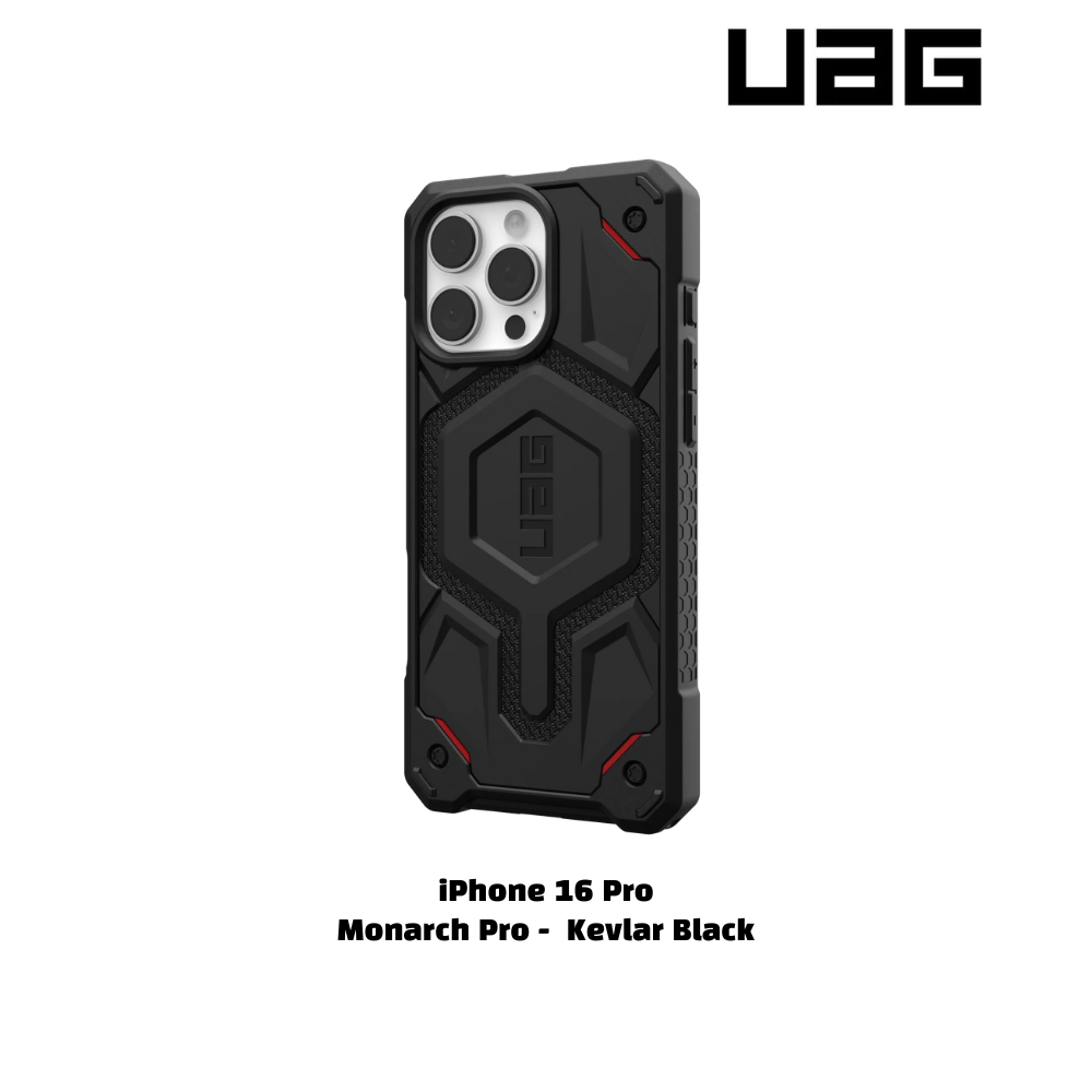 iPhone 16 Pro >> UAG MONARCH PRO Series Carbon Fiber Case - Kevlar Black