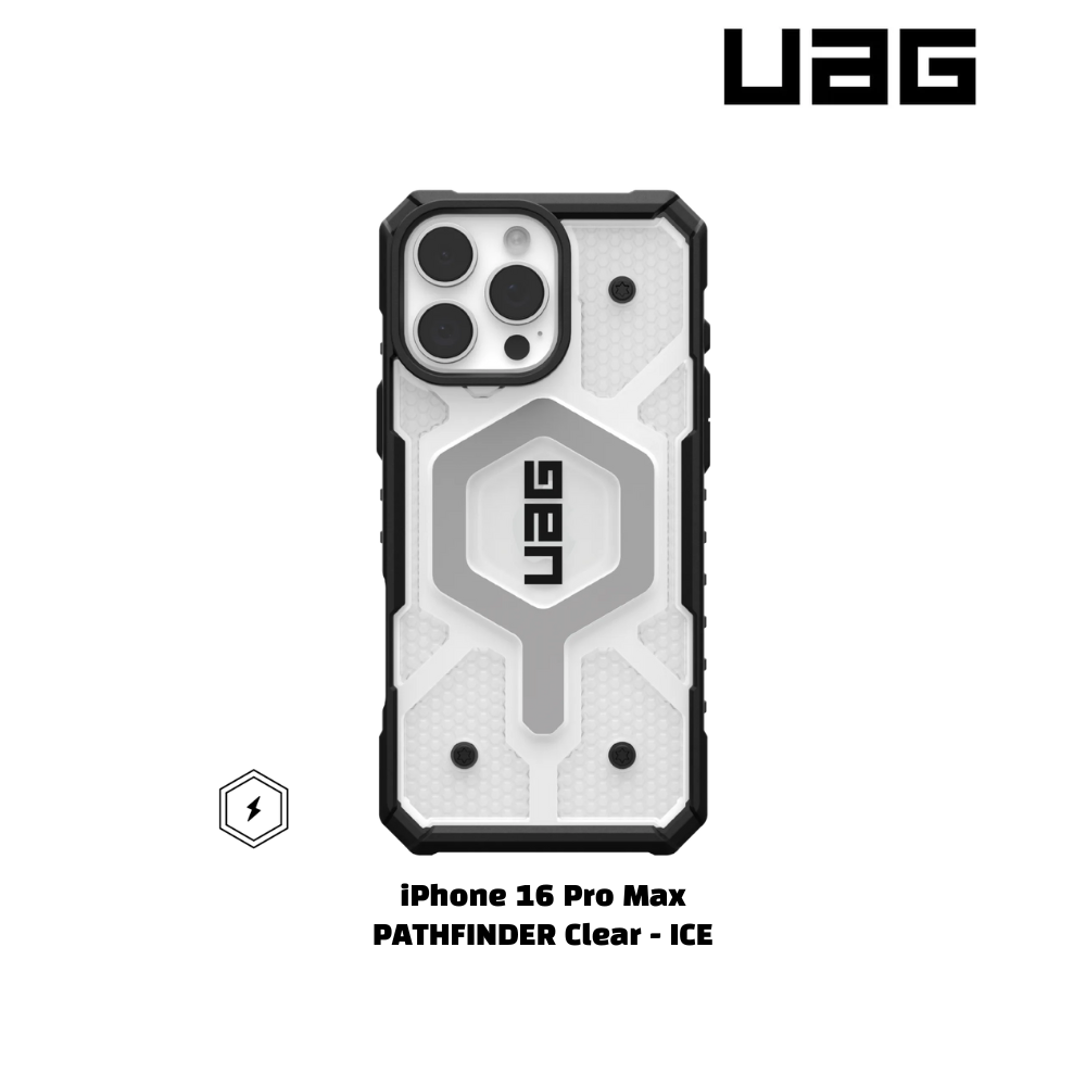 iPhone 16 Pro Max >> UAG PATHFINDER Series Clear Magsafe Case - Ice