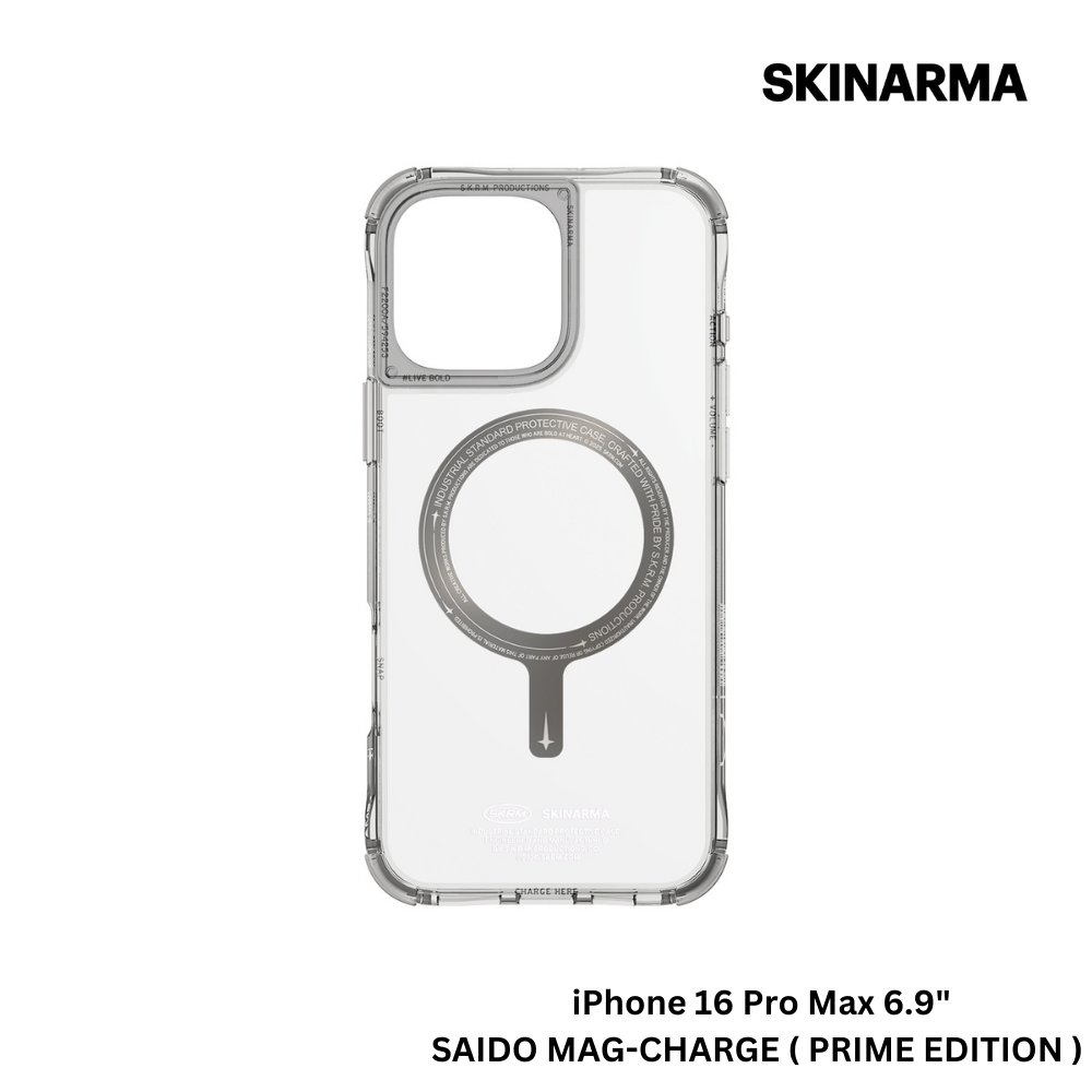 Skinarma iPhone 16 Pro Max 6.9" Saido Mag-Charge Case - Prime Edition - Titanium