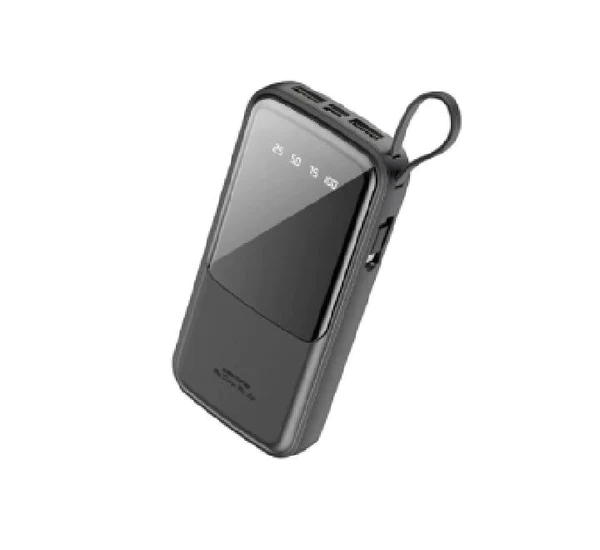 WEKOME WP-275 10000MAH GONEN SERIES POWER BANK WITH 4 CABLES & PHONE HOLDER - Black