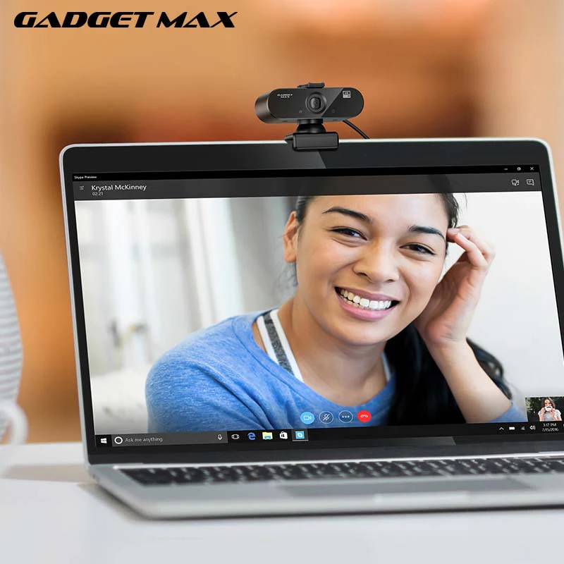 Gadget Max GW-01 Support Optical Beauty DI06 USB Web 2K Full HD Computer Camera