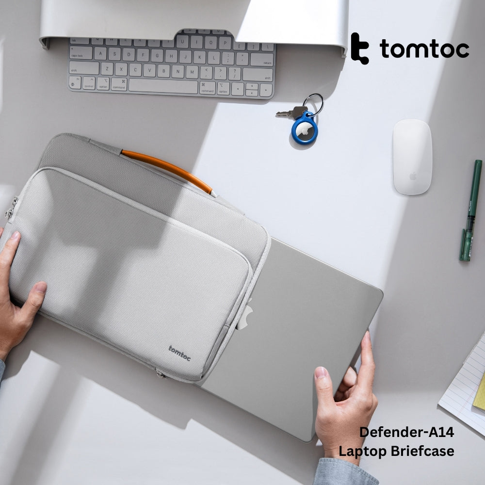 Tomtoc - Defender-A14 Laptop Briefcase ( 15.6 Inch ) - Grey
