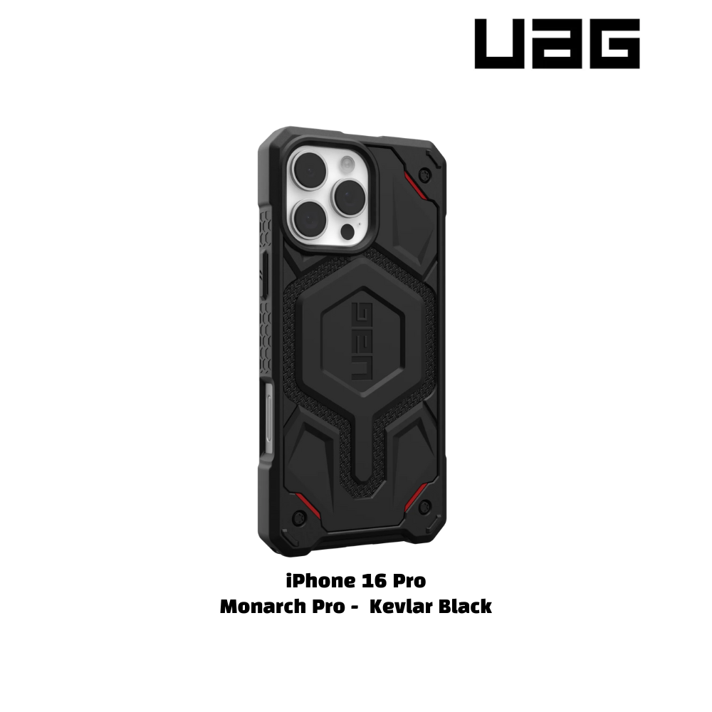 iPhone 16 Pro >> UAG MONARCH PRO Series Carbon Fiber Case - Kevlar Black