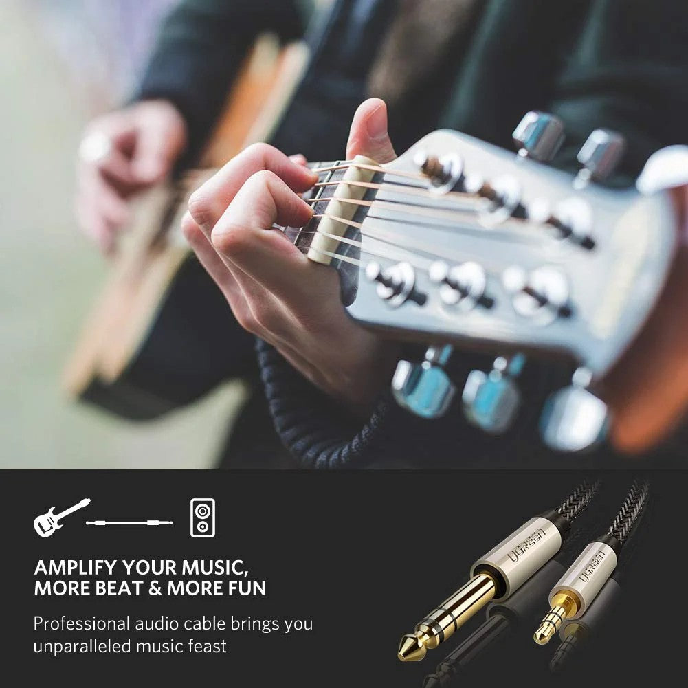 UGREEN AV127 3.5MM TO 6.35MM TRS STEREO AUDIO CABLE (3M)