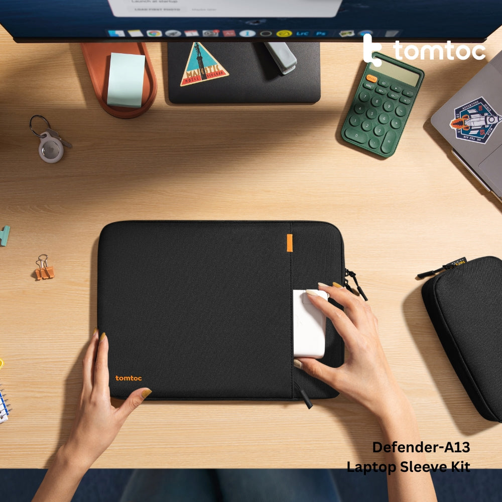 Tomtoc - Defender-A13 Laptop Sleeve Kit ( 14 Inch ) - Black