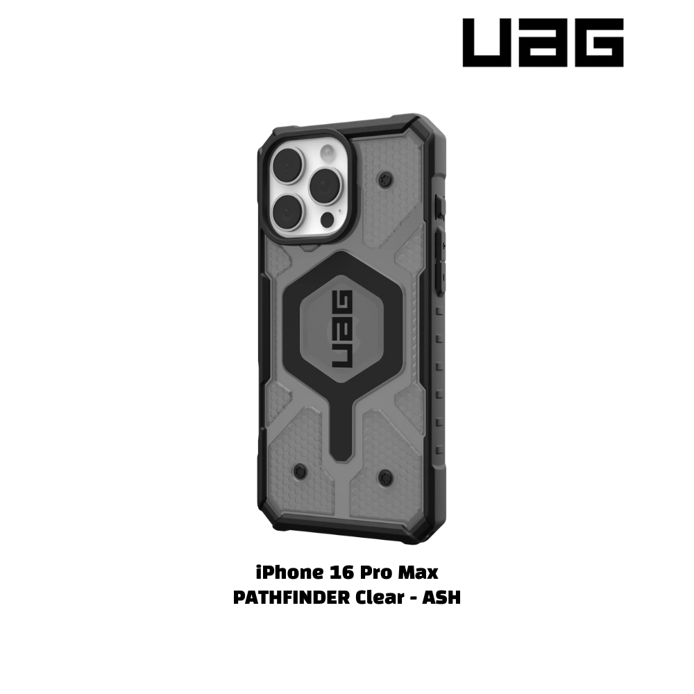 iPhone 16 Pro Max >> UAG PATHFINDER Series Clear Magsafe Case - Ash