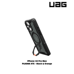 iPhone 16 Pro Max >> UAG PLASM XTE Series Magsafe Case - Black & Orange