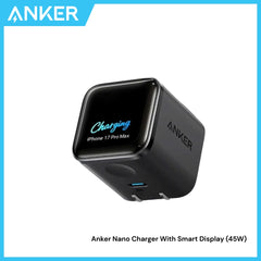 ANKER - Nano 45W Gan Charger With Smart Display - Black