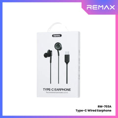 REMAX - RM-703A Type-C Wired Earphone - Black