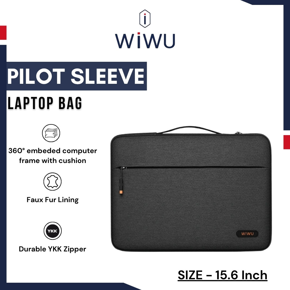 WIWU - Alpha Slim Sleeve Laptop Bag (15.6") - Black