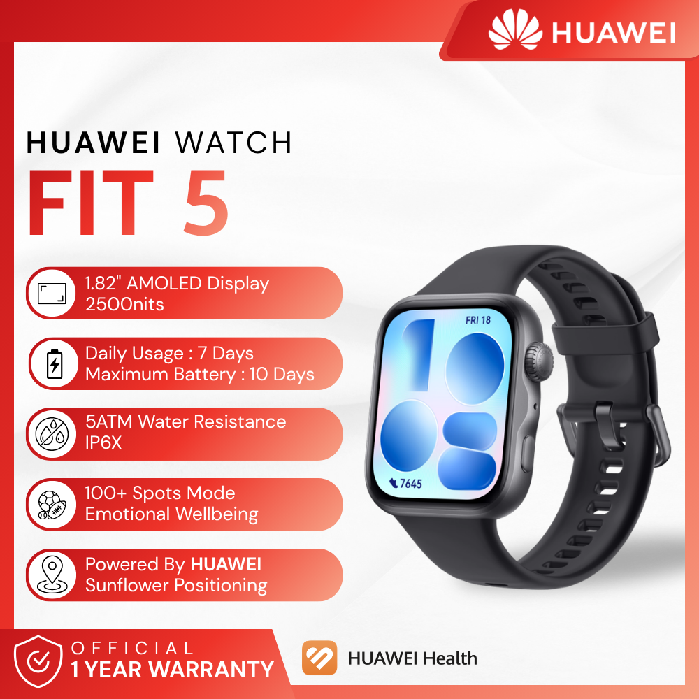 HUAWEI - Watch Fit 5 Smart Watch - Black
