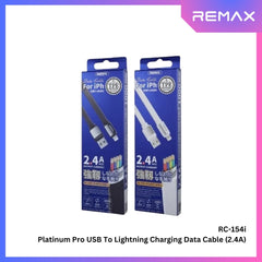 REMAX RC-154i Platinum Pro Series USB to Lightning Charging Data Cable (2.4A) - Black