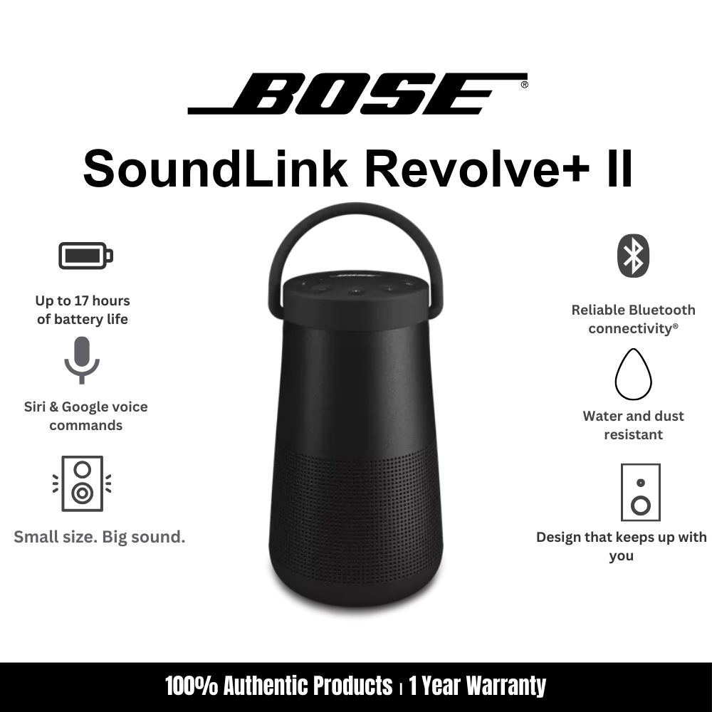 Bose Soundlink Revolve Plus II Bluetooth Speaker Black