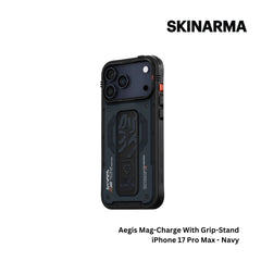 Skinarma - Aegis Magsafe Case With Grip Stand For iPhone 17 Pro Max - Navy