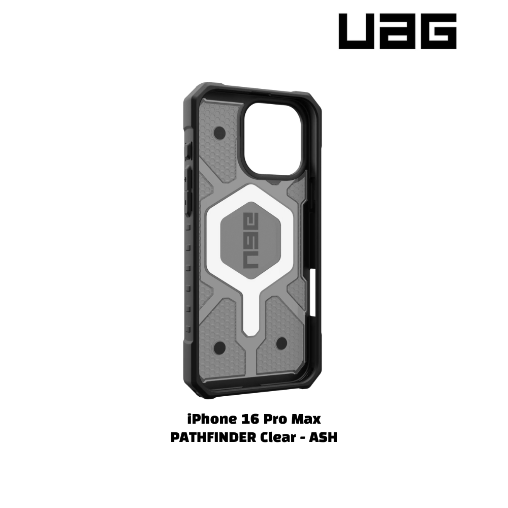 iPhone 16 Pro Max >> UAG PATHFINDER Series Clear Magsafe Case - Ash