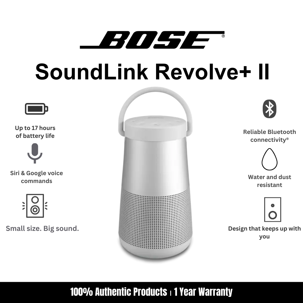 Bose Soundlink Revolve Plus II Bluetooth Speaker Silver