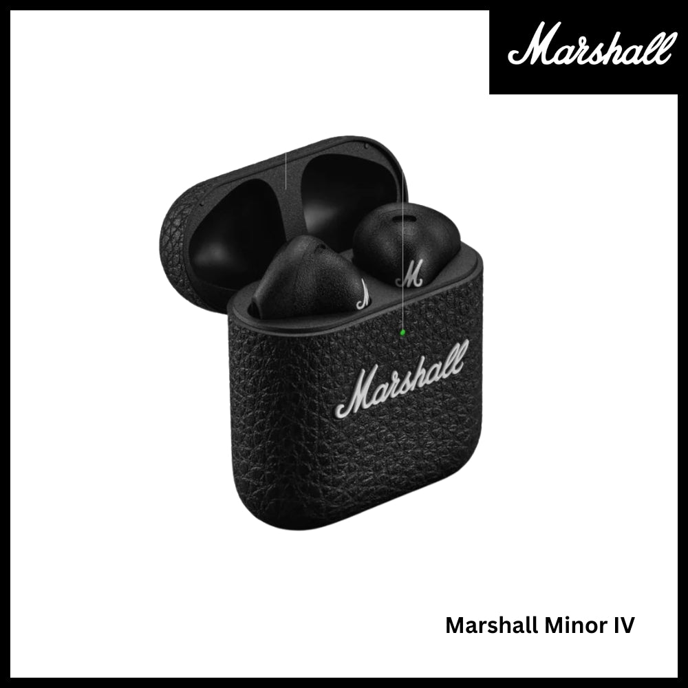 Marshall Minor 4 Bluetooth Earbuds - Black