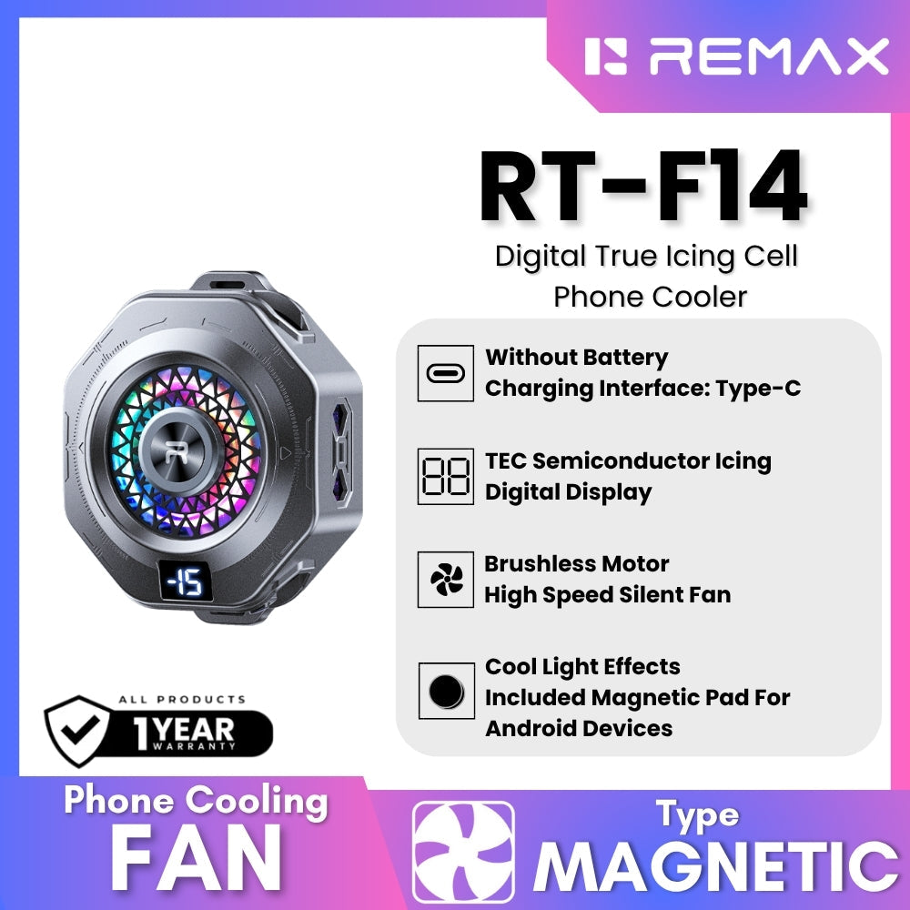 REMAX - RT-F14 Digital True Icing Cell Phone Cooler - Black