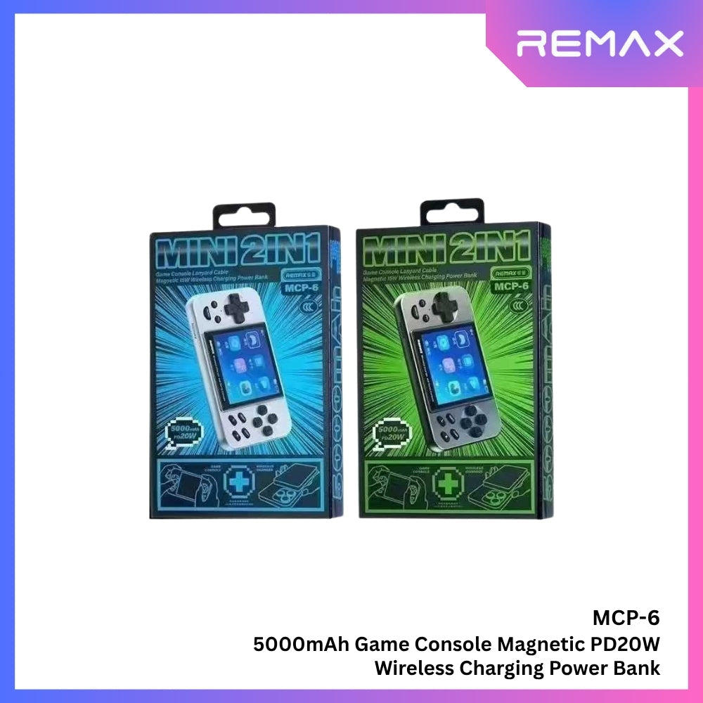 REMAX - MCP-6 5000mAh Game Console Magnetic PD Wireless Charging Power Bank ( 15W + PD20W ) - Tarnish