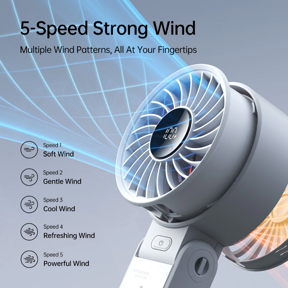 JisuLife - Handheld Fan Life 7 ( 5000mAh ) - Black