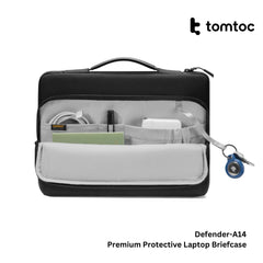 TOMTOC - Defender-A14 Premium Laptop Briefcase ( 16 inch ) - Black
