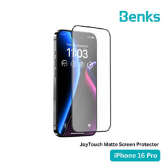 BENKS - JoyTouch Matte Screen Protector - IPhone 16 Pro (Black)