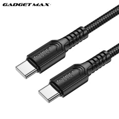 GADGET MAX - GX29 C-C Woven Series Type-C To Type-C Fast Charging Data Cable (60W) - Black