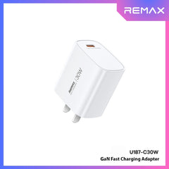 REMAX - U187 PD Gan Fast Charger (30W) - White