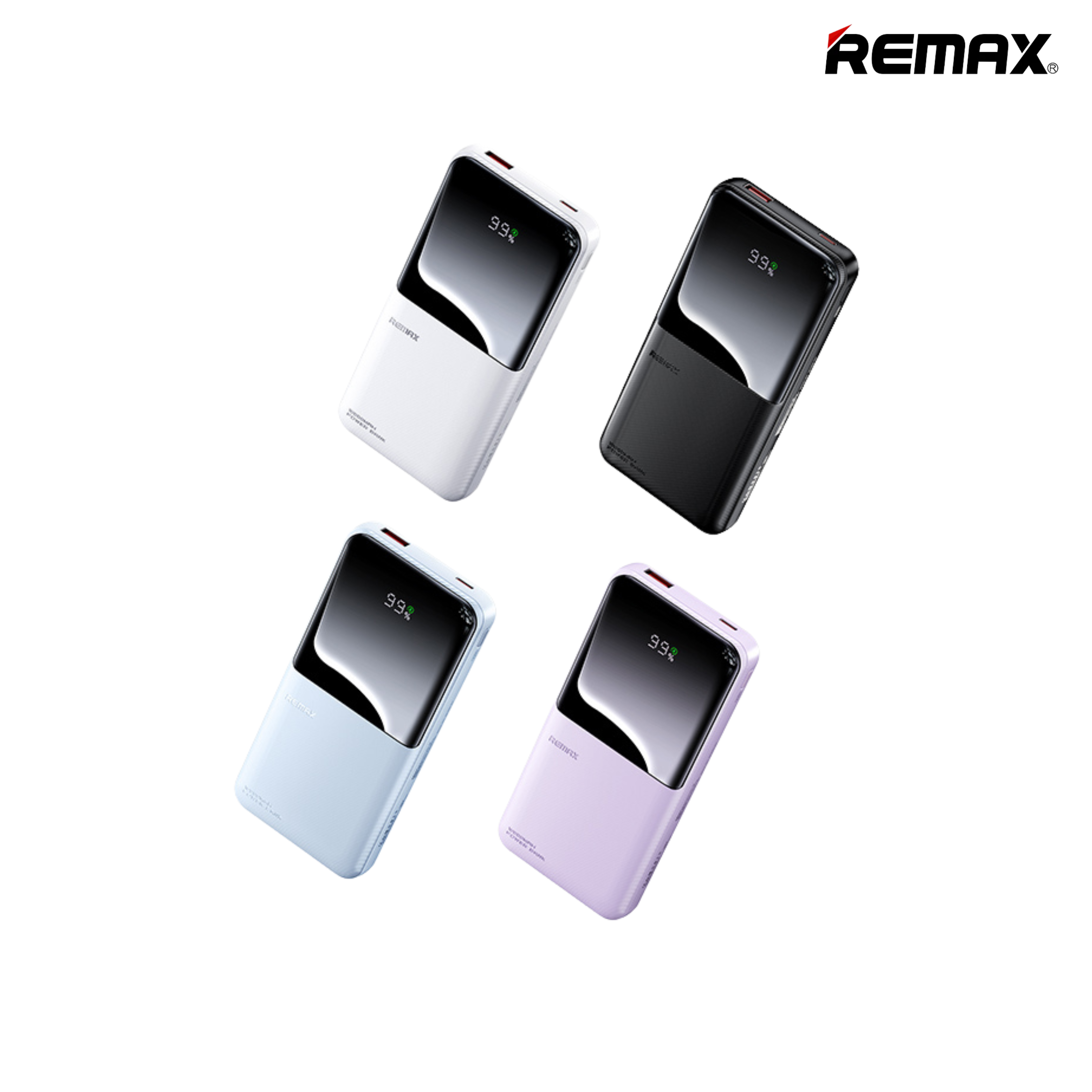 REMAX RPP-679 10000MAH CYNLLE SERIES 20W+22.5W POWER BANK WITH 2 FAST CHARGING CABLE(Purple)