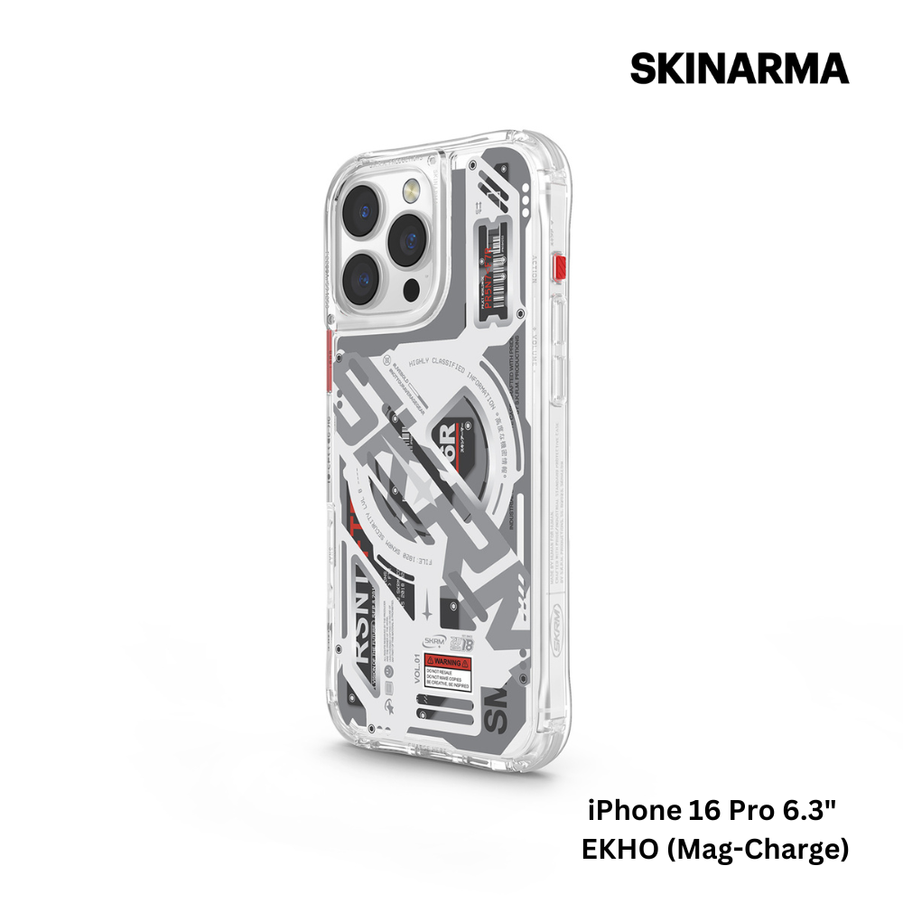 Skinarma iPhone 16 Pro 6.3" Ekho (Mag-Charge) Case - White