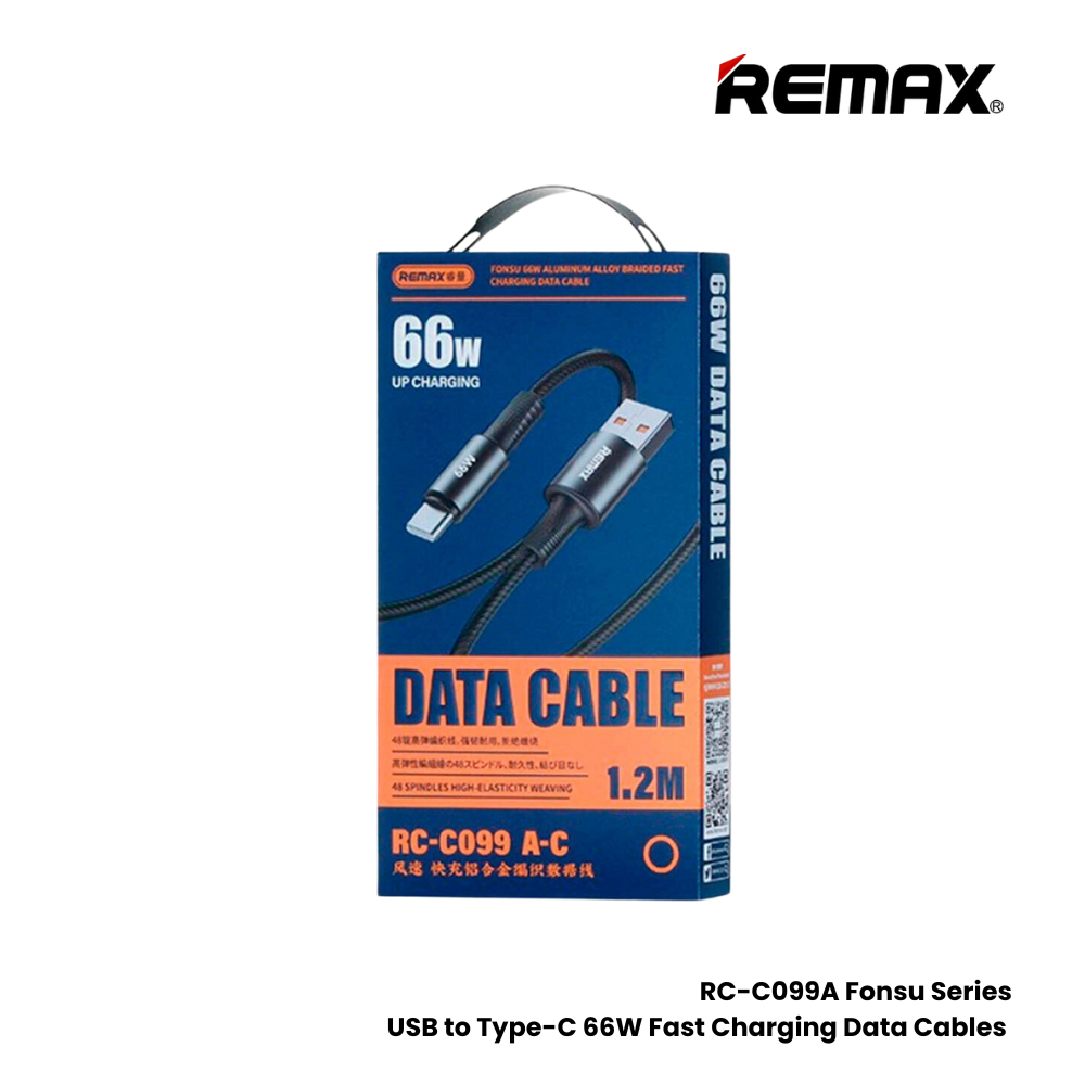 REMAX RC-C099A Fonsu Series 66W USB to Type-C Fast Charging Data Cable - Black