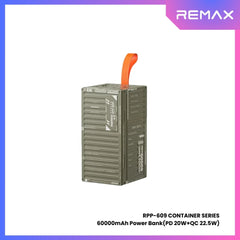 REMAX RPP-609 Container Series 60000mAh PD+QC Fast Charging Power Bank(PD 20W+QC 22.5W) - Green