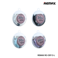 REMAX RC-C097 C-L Crystal Series 3A Liquid Silicone Fast Charging Data Cable Type-C to Lightning(1M)(30W) - White