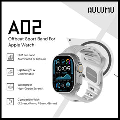 AULUMU - A02 Offbeat Sport Band for Apple Watch Series - White
