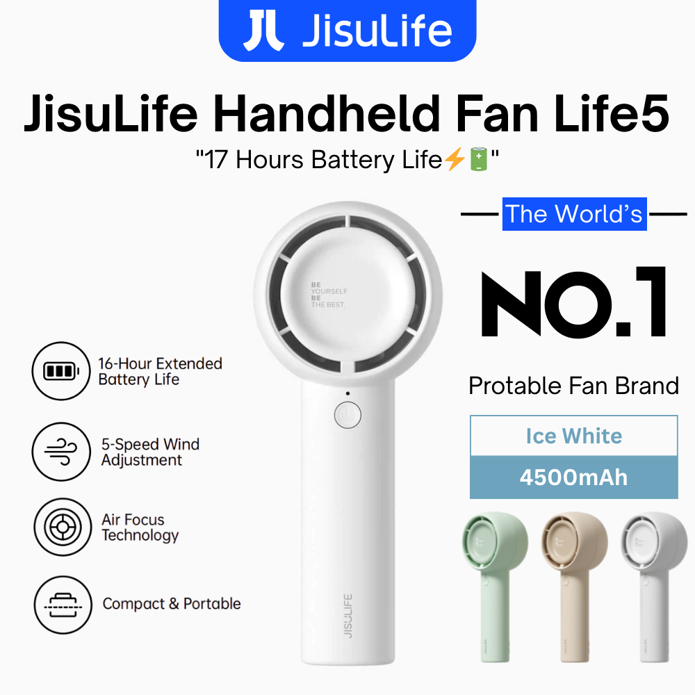 JisuLife - Handheld Fan Life 5 ( 4500mAh ) - White