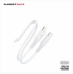Gadget Max - GX30 C-L Nano Series Type-C To Lightning PD Fast Charging Data Cable (27W) - White