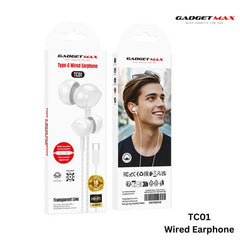GADGET MAX - TC01 Type-C Wired Earphone - White