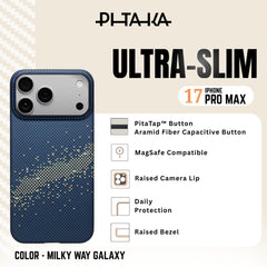 PITAKA - Ultra-Slim Case For iPhone 17 Pro Max - Milky Way Galaxy