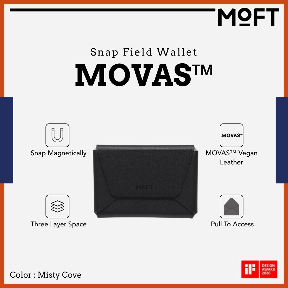 MOFT - MOVAS™ Snap Field Wallet - Jet Black