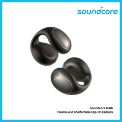 SOUNDCORE - C40i Clip-On Earbuds - Dark Grey