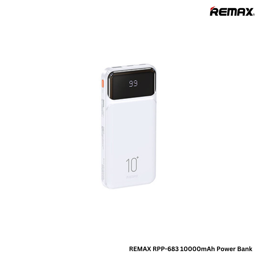 REMAX RPP-683 10000mAh Reyluck Series 2.1A Cabled Power Bank(White)