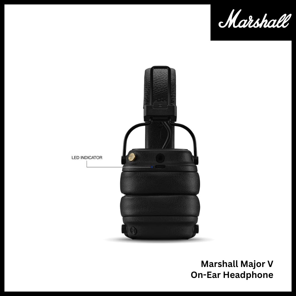 Marshall Major 5 On-Ear Bluetooth Headphone - Black