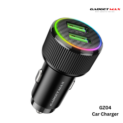 GADGET MAX - GZ04 38W Fast Charging Car Charger - Black