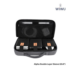 WIWU - Alpha Double Layer Sleeve ( 15.6" ) - Grey