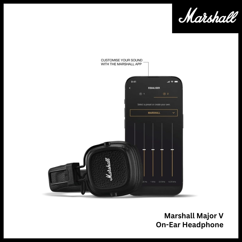 Marshall Major 5 On-Ear Bluetooth Headphone - Black