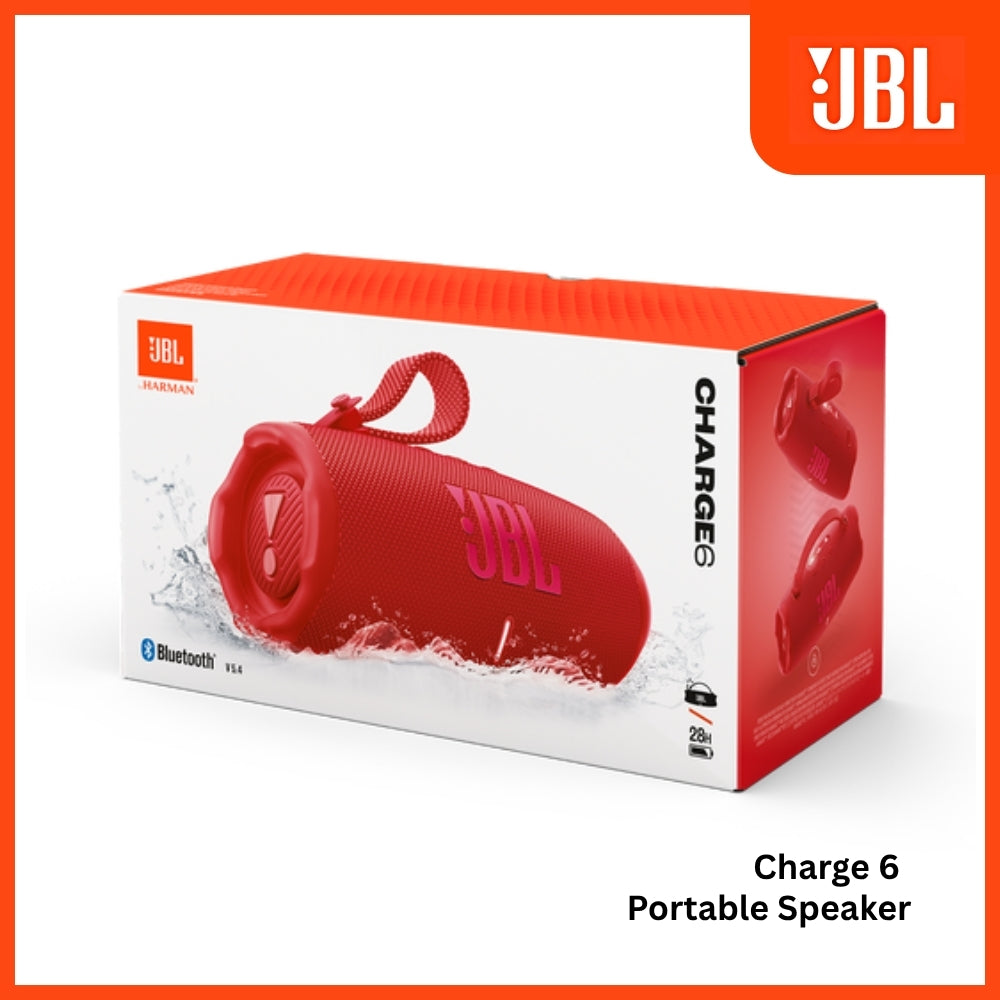JBL - Charge 6 Portable Bluetooth Speaker - Red