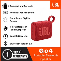 JBL Go4 Portable Bluetooth Speaker - Red